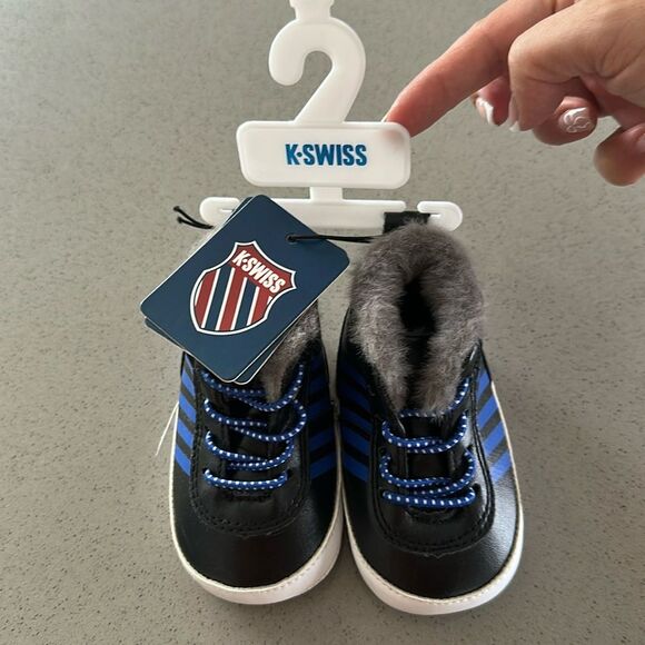 Other - Brand New With Tags!! K-Swiss baby crib shoes size 3 (6-9 months)